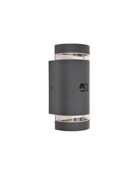 Aplique exterior de alta resistência FOCUS com sensor de movimento antracite GU10