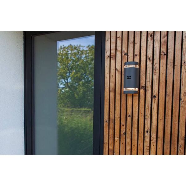 Aplique alta resistencia exterior FOCUS con sensor de movimiento GU10 antracita