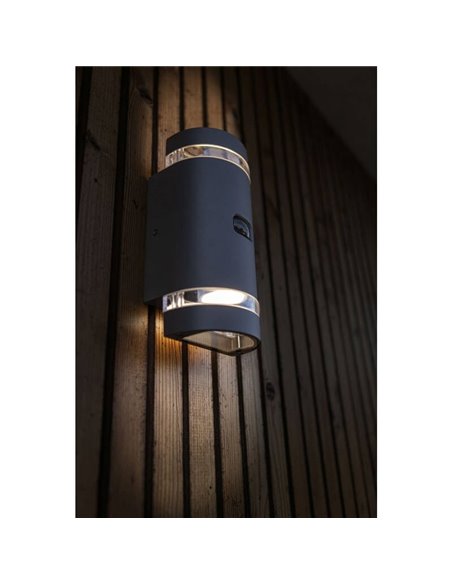 Aplique alta resistencia exterior FOCUS con sensor de movimiento GU10 antracita