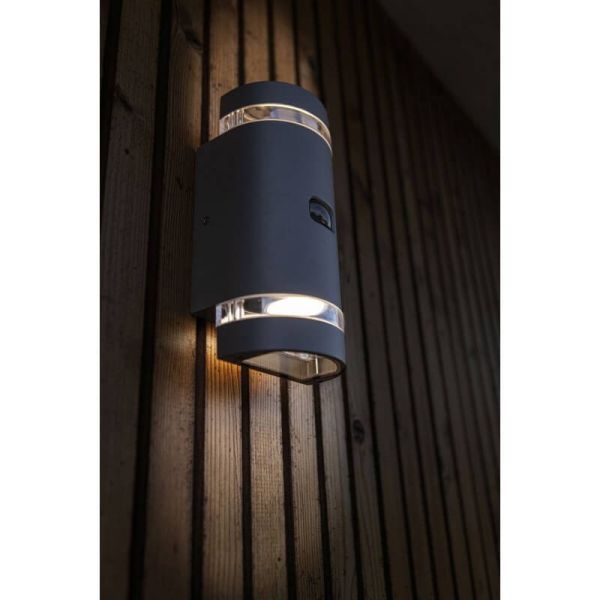Aplique alta resistencia exterior FOCUS con sensor de movimiento GU10 antracita