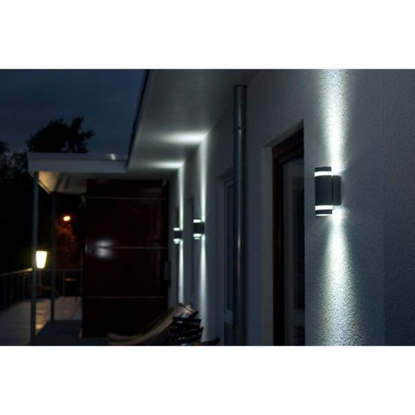 Aplique FOCUS con sensor crepuscular "Dusk to Dawn"  GU10 negro mate/antracita