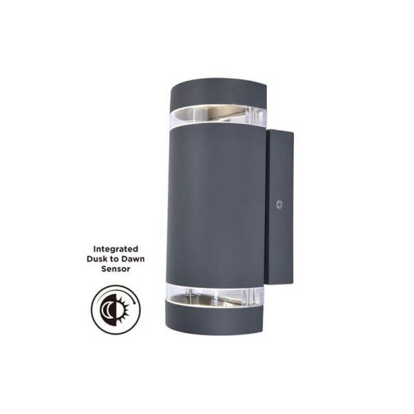 Aplique FOCUS con sensor crepuscular "Dusk to Dawn"  GU10 negro mate/antracita