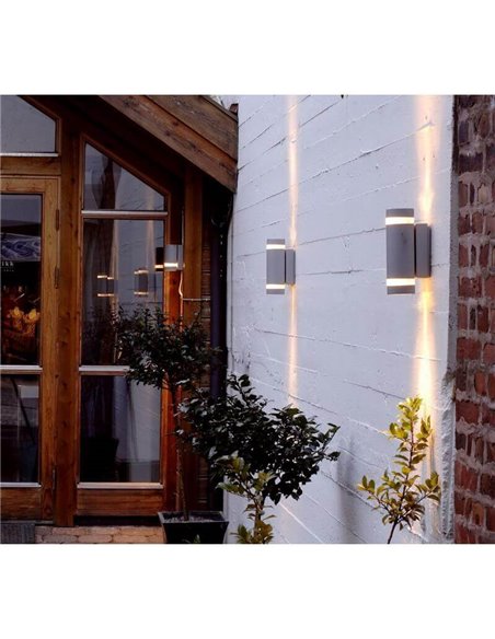 Aplique FOCUS com sensor crepuscular "Dusk to Dawn" GU10 preto fosco/antracite