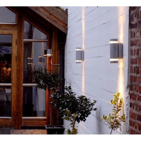 Aplique FOCUS com sensor crepuscular "Dusk to Dawn" GU10 preto fosco/antracite