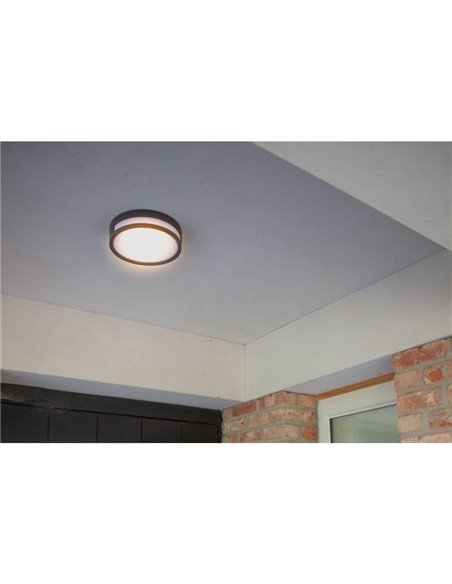 Aplique de exterior LED ROLA negro 13W 3000K mate/antracita
