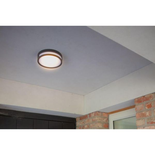 Aplique de exterior LED ROLA negro 13W 3000K mate/antracita
