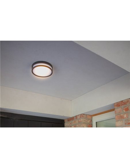 ROLA Aplique LED para exterior preto 13W 3000K fosco/antracite