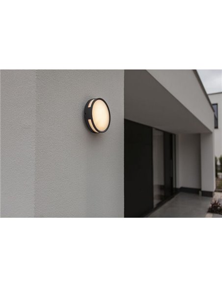 ROLA Aplique LED para exterior preto 13W 3000K fosco/antracite