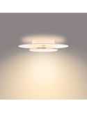 Plafonnier LED rond GARNET Ø40cm détail nickel 30W| LéonLeds