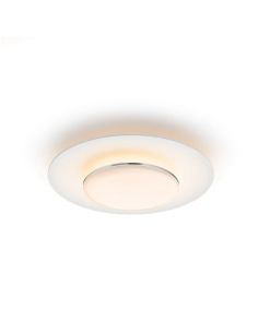 Plafon LED redondo GARNET Ø40cm detalhe níquel 30W| LeonLeds