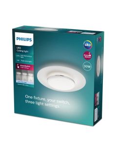 Plafonnier LED rond GARNET détail nickel Ø40cm | LéonLeds 2