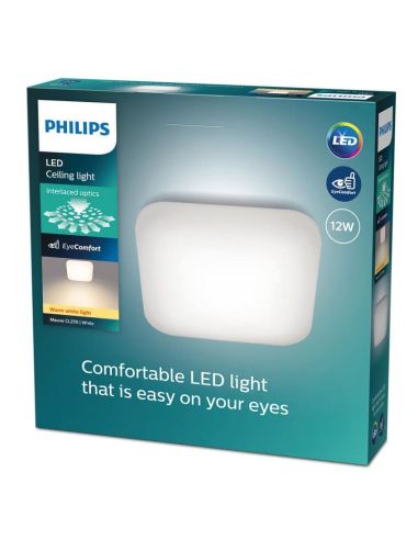 Plafón cuadrado LED para techo MAUVE Ø26cm | LeonLeds