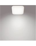 Plafón cuadrado LED de techo MAUVE Ø26cm 12W 4000K IP20 | LeonLeds