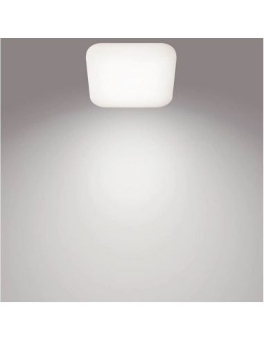 Plafón cuadrado LED de techo MAUVE Ø26cm 12W 4000K IP20 | LeonLeds