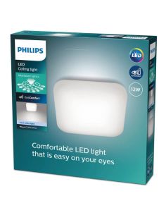 Plafón cuadrado LED de techo MAUVE Ø26cm 12W 4000K IP20 | LeonLeds 2
