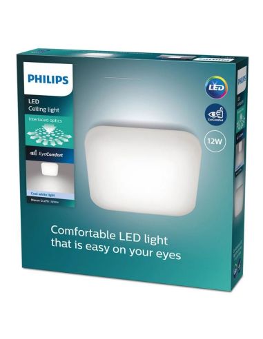 Plafón cuadrado LED de techo MAUVE Ø26cm 12W 4000K IP20 | LeonLeds