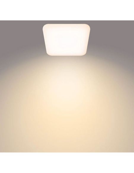 Plafón cuadrado LED para techo MAUVE Ø26cm 24W 2700K IP20 | LeonLeds