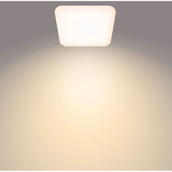 Plafón cuadrado LED para techo MAUVE Ø26cm 24W 2700K IP20 | LeonLeds