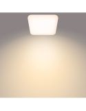 Plafón cuadrado LED de techo MAUVE Ø26cm 24W 4000K IP20 | LeonLeds