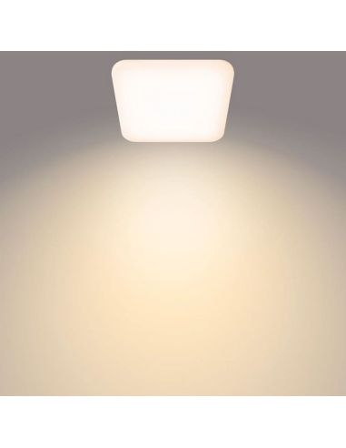 Plafón cuadrado LED de techo MAUVE Ø26cm 24W 4000K IP20 | LeonLeds