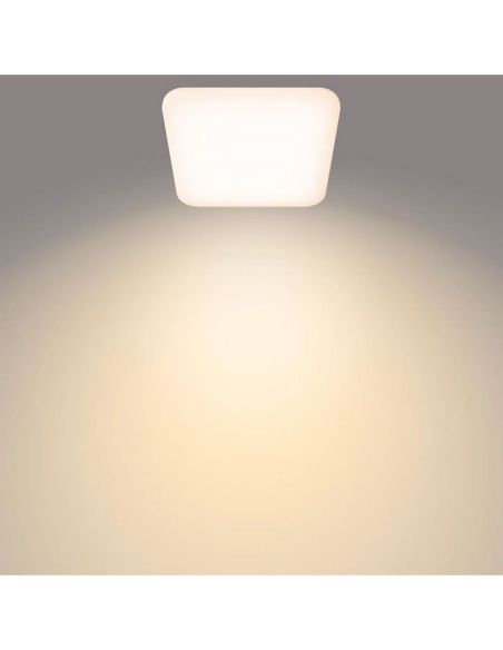 Plafón cuadrado LED de techo MAUVE Ø26cm 24W 4000K IP20 | LeonLeds