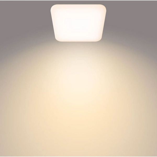 Plafón cuadrado LED de techo MAUVE Ø26cm 24W 4000K IP20 | LeonLeds