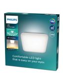 Plafón cuadrado LED de techo MAUVE Ø26cm 24W 4000K IP20 | LeonLeds