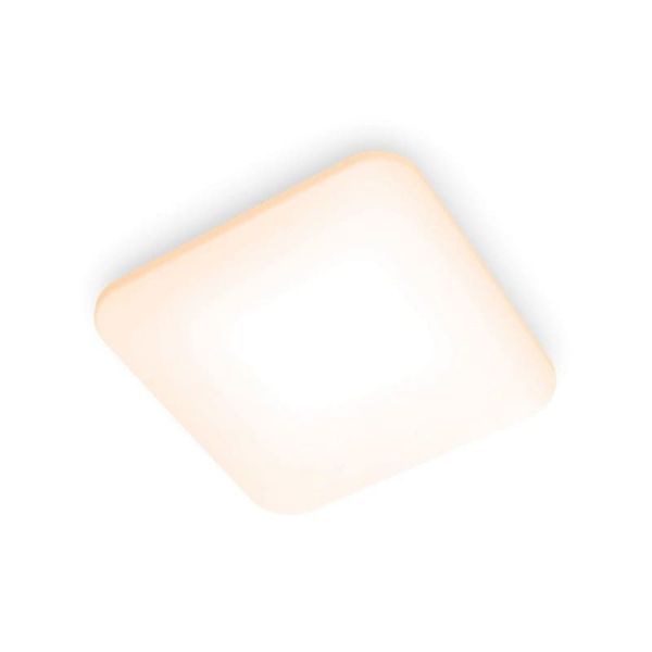 Plafón cuadrado LED de techo MAUVE Ø26cm 24W 4000K IP20 | LeonLeds