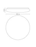 Plafón techo LED redondo Ø38cm IZSO 24W 2500lm Regulador | LeonLeds