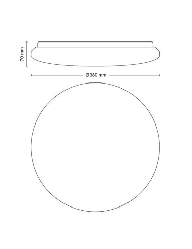 Plafon LED redondo Ø38cm IZSO 24W 2500lm Dimmer | LeonLeds