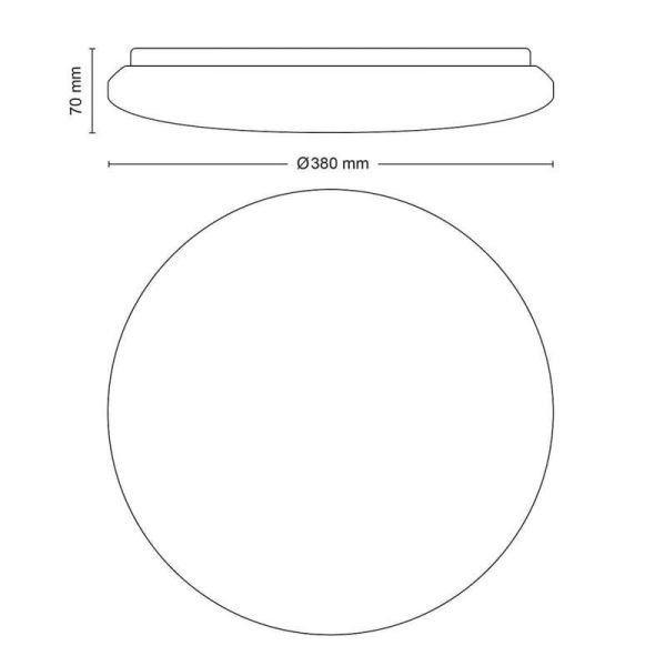 Plafón techo LED redondo Ø38cm IZSO 24W 2500lm Regulador | LeonLeds