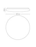 Plafón de techo redondo LED Ø38cm IZSO 40W inalámbrico | LeonLeds