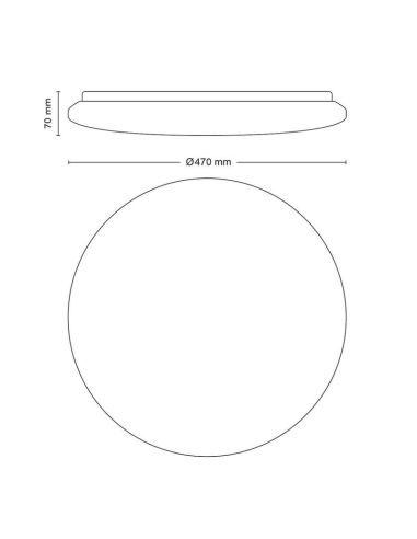 Plafón de techo redondo LED Ø38cm IZSO 40W inalámbrico | LeonLeds
