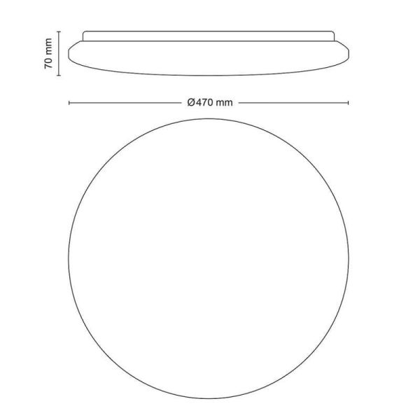 Plafonnier LED rond Ø38cm IZSO 40W sans fil | LéonLeds