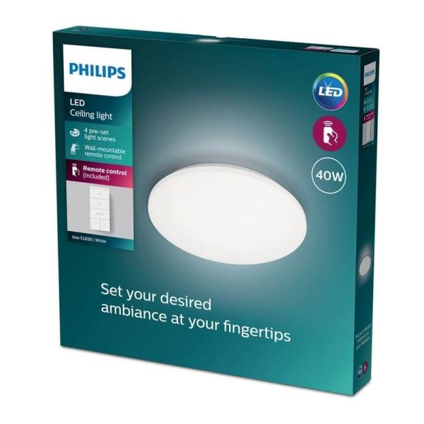 Plafonnier LED rond Ø38cm IZSO 40W sans fil | LéonLeds