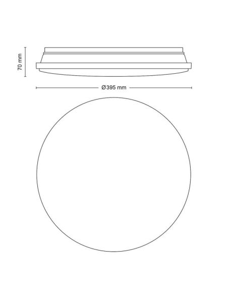 Plafonnier LED rond WINCEL Ø39cm 24W 2700-6500K IP20 | LéonLeds