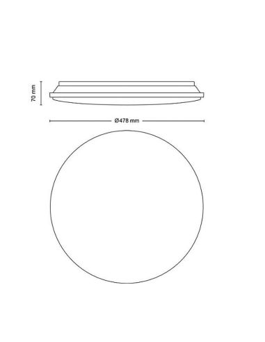 Plafón redondo LED techo WINCEL Ø39cm CL630 EyeComfort 40W | LeonLeds