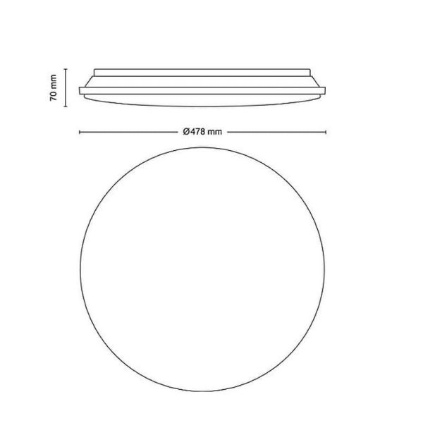 Plafón redondo LED techo WINCEL Ø39cm CL630 EyeComfort 40W | LeonLeds