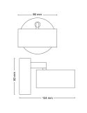 Foco techo LED Cabezal ajustable BRACIA Spot Blanco 1x5.5W | LeonLeds