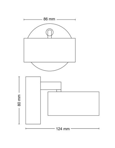 Foco techo LED Cabezal ajustable BRACIA Spot Blanco 1x5.5W | LeonLeds