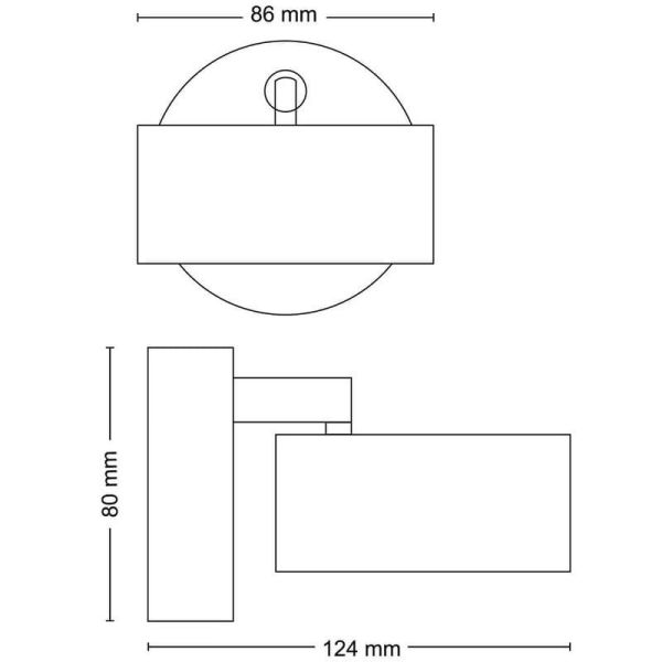 Foco techo LED Cabezal ajustable BRACIA Spot Blanco 1x5.5W | LeonLeds
