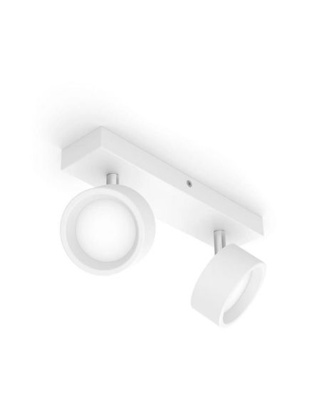 Regleta de 2 Focos de techo LED BRACIA Spot Blanco 2x5.5W | LeonLeds