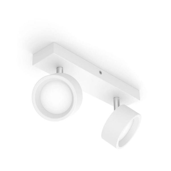 Regleta de 2 Focos de techo LED BRACIA Spot Blanco 2x5.5W | LeonLeds