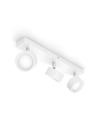 Regleta de 3 Focos de techo LED Cabezal ajustable 3x5.5W | LeonLeds