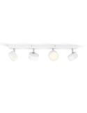 Barrette de 4 spots de plafond LED BRACIA Spot Blanc 4x5,5W | LéonLeds