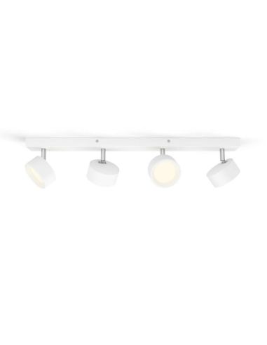 Regleta de 4 Focos de techo LED BRACIA Spot Blanco 4x5.5W | LeonLeds