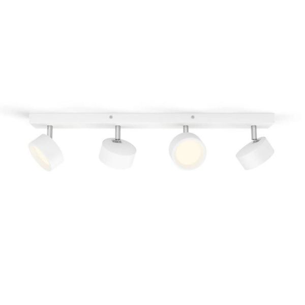 Barrette de 4 spots de plafond LED BRACIA Spot Blanc 4x5,5W | LéonLeds