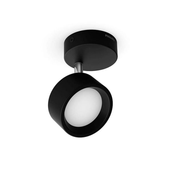 Foco de techo LED Cabezal ajustable BRACIA Spot Negro 1x5.5W| LeonLeds