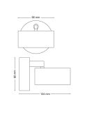 Foco de techo LED Cabezal ajustable BRACIA Spot Negro 1x5.5W| LeonLeds