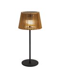 Lámpara de mesa OKINAWA TABLE LAMP con panel solar, de bamboo